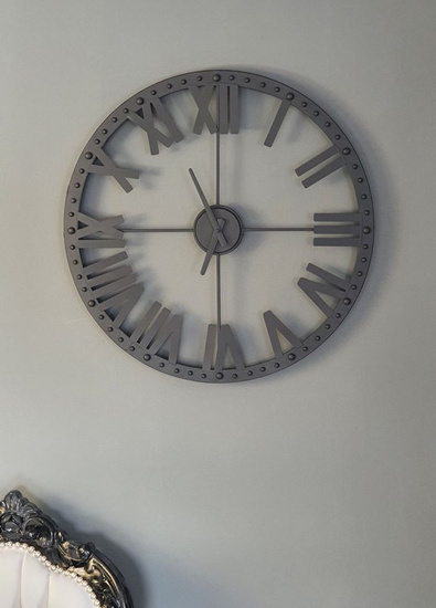 Zegar ścienny, metalowy,