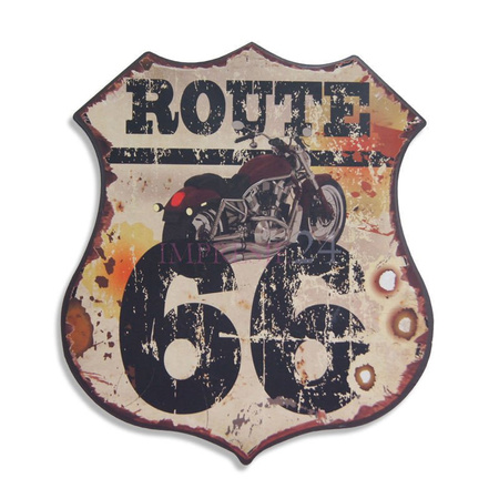 Dekoracyjna, metalowa tablica "66 Route".
